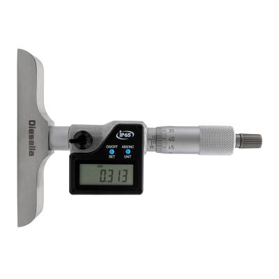 Digitalt mikrometer dybdemål 0-150 mm med flad måleflade